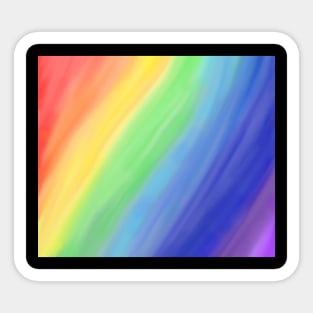 Watercolor Rainbow Wave Sticker